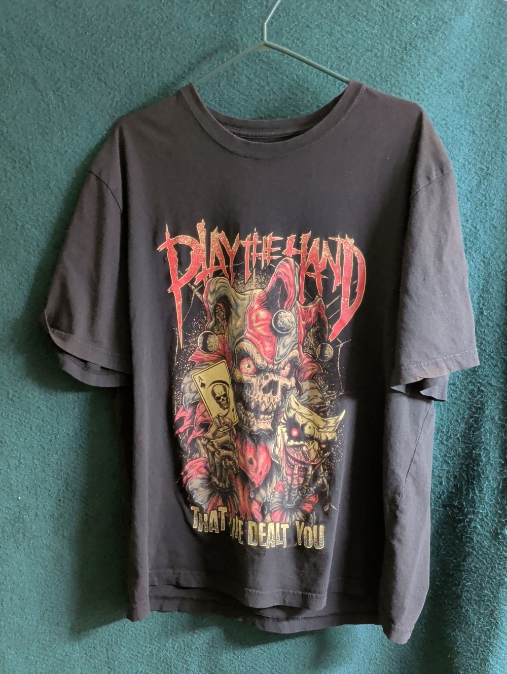 Black Play The Hand Graphic Band Tee